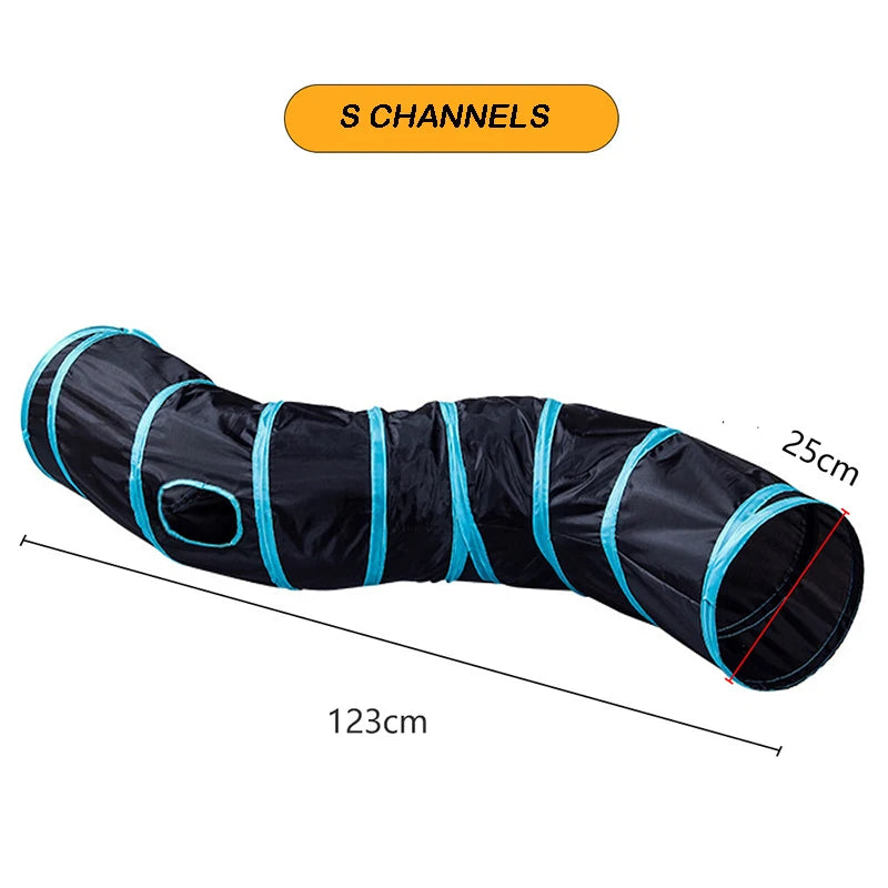 Cat Tunnel Foldable Cat Tunnel Pet Supplies Cat S T Y Pass Play Tunnel Cat Toy Breathable Drill Barrel for Indoor loud paper