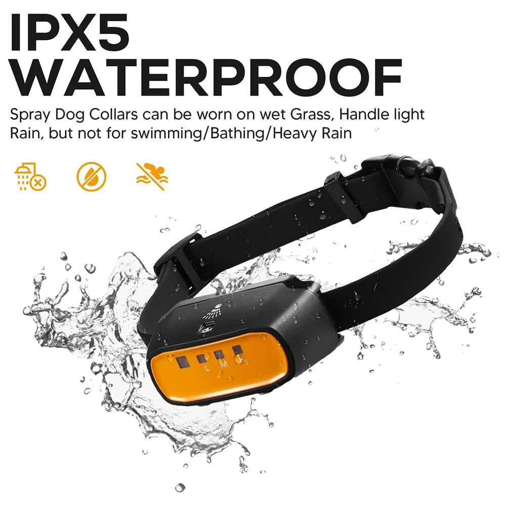 2 in 1 Citronella Dog Anti bark Training Collar Auto &Remote Control Safe Humane Spray Dog Training Collar for Small large Dogs