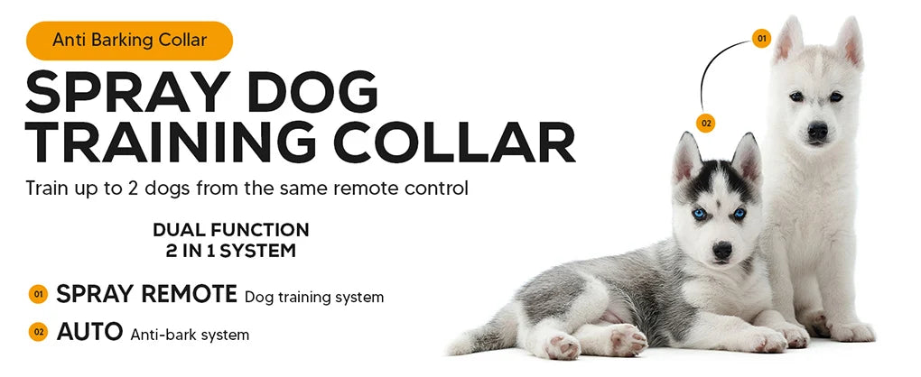 2 in 1 Citronella Dog Anti bark Training Collar Auto &Remote Control Safe Humane Spray Dog Training Collar for Small large Dogs