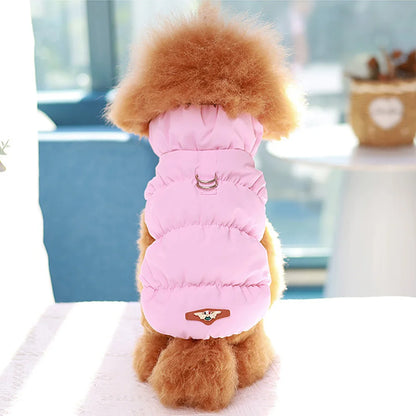 Soft Warm Dog Clothes Winter Padded Puppy Cat Coat Jacket For Small Medium Dogs Chihuahua French Bulldog Poodle Vest Pet Outfit