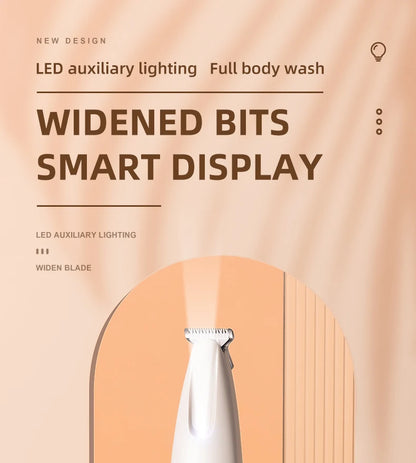 Pet Dog Electric Groomer Trimmer with LED Light Waterproof Pet Foot Hair Trimmer Low Noise Cat Dog Face Foot Ear Hip Paw Shaver