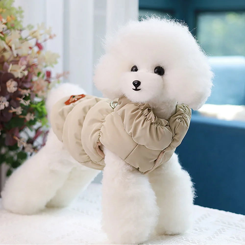Soft Warm Dog Clothes Winter Padded Puppy Cat Coat Jacket For Small Medium Dogs Chihuahua French Bulldog Poodle Vest Pet Outfit