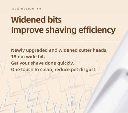 Pet Dog Electric Groomer Trimmer with LED Light Waterproof Pet Foot Hair Trimmer Low Noise Cat Dog Face Foot Ear Hip Paw Shaver