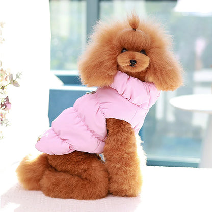 Soft Warm Dog Clothes Winter Padded Puppy Cat Coat Jacket For Small Medium Dogs Chihuahua French Bulldog Poodle Vest Pet Outfit