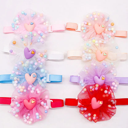 20pcs Pet Bowties Dog Bow Tie Collar Lace Colorful Fashion Bulk Grooming Dogs Products for Small Dog Cat Bowties Pet Accessories