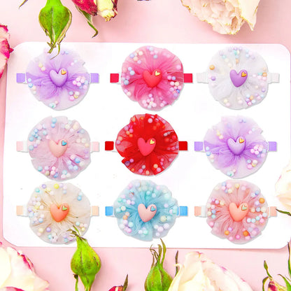 20pcs Pet Bowties Dog Bow Tie Collar Lace Colorful Fashion Bulk Grooming Dogs Products for Small Dog Cat Bowties Pet Accessories