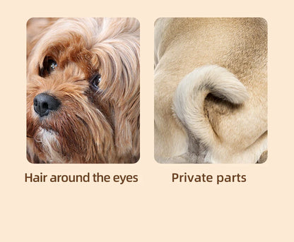 Pet Dog Electric Groomer Trimmer with LED Light Waterproof Pet Foot Hair Trimmer Low Noise Cat Dog Face Foot Ear Hip Paw Shaver