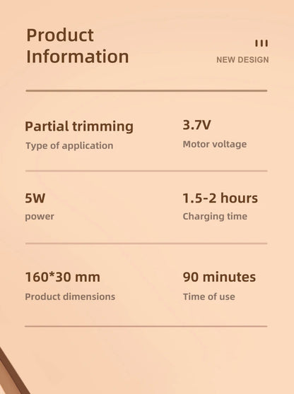 Pet Dog Electric Groomer Trimmer with LED Light Waterproof Pet Foot Hair Trimmer Low Noise Cat Dog Face Foot Ear Hip Paw Shaver