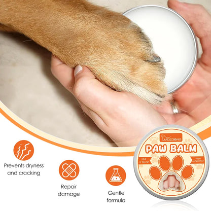 Paw Balm for Cats 50g Pet Moisturizer Cat Dog Paw Protective Cream for Repair Dry Cracked Paws and Noses Puppy Foot Balm