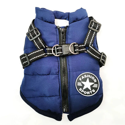 Winter Jacket for Dog Warm Clothes Waterproof Warm Clothes Chest Back One Pet Dog Down Clothes Fashion New Pet Clothing
