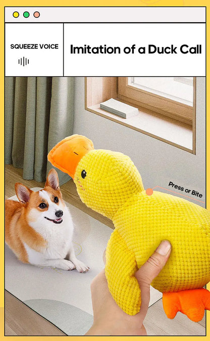 Dog Toy Stomping Duck Bite Resistant Grinding Teeth Cleaning Large Dog Interactive Entertainment Puppy Boredom Pet Plush Toy