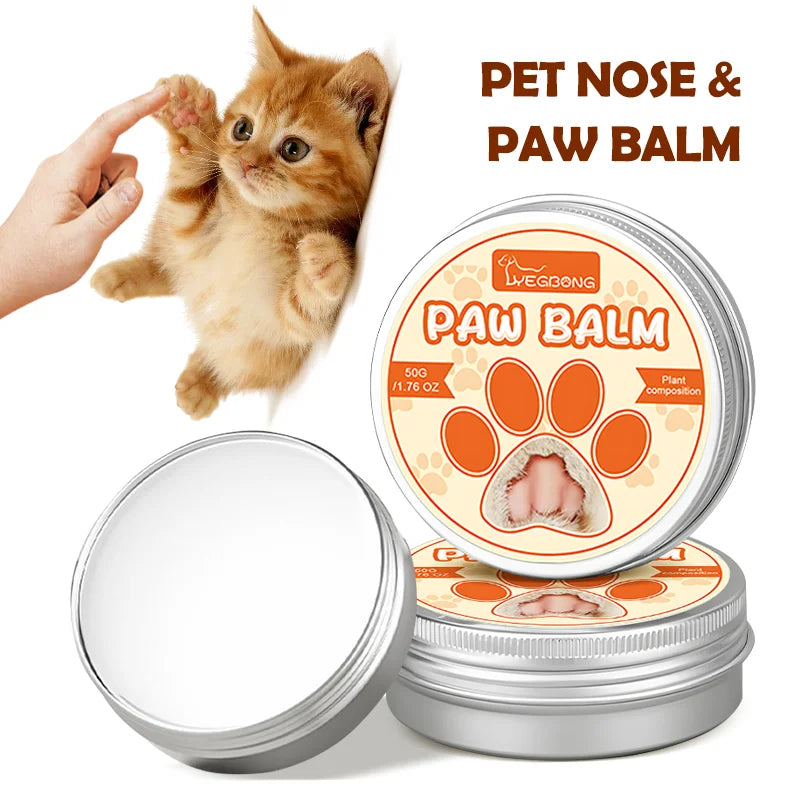 Paw Balm for Cats 50g Pet Moisturizer Cat Dog Paw Protective Cream for Repair Dry Cracked Paws and Noses Puppy Foot Balm