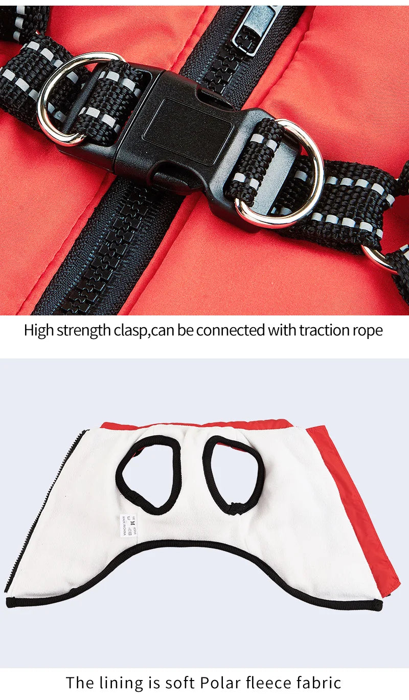 Winter Jacket for Dog Warm Clothes Waterproof Warm Clothes Chest Back One Pet Dog Down Clothes Fashion New Pet Clothing