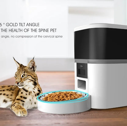 4L Double Meal Camera APP Automatic Pet Feeder Time For Pet Cats Dog Food Stainless Steel Bowl Video Dispenser Smart Pet Feeder