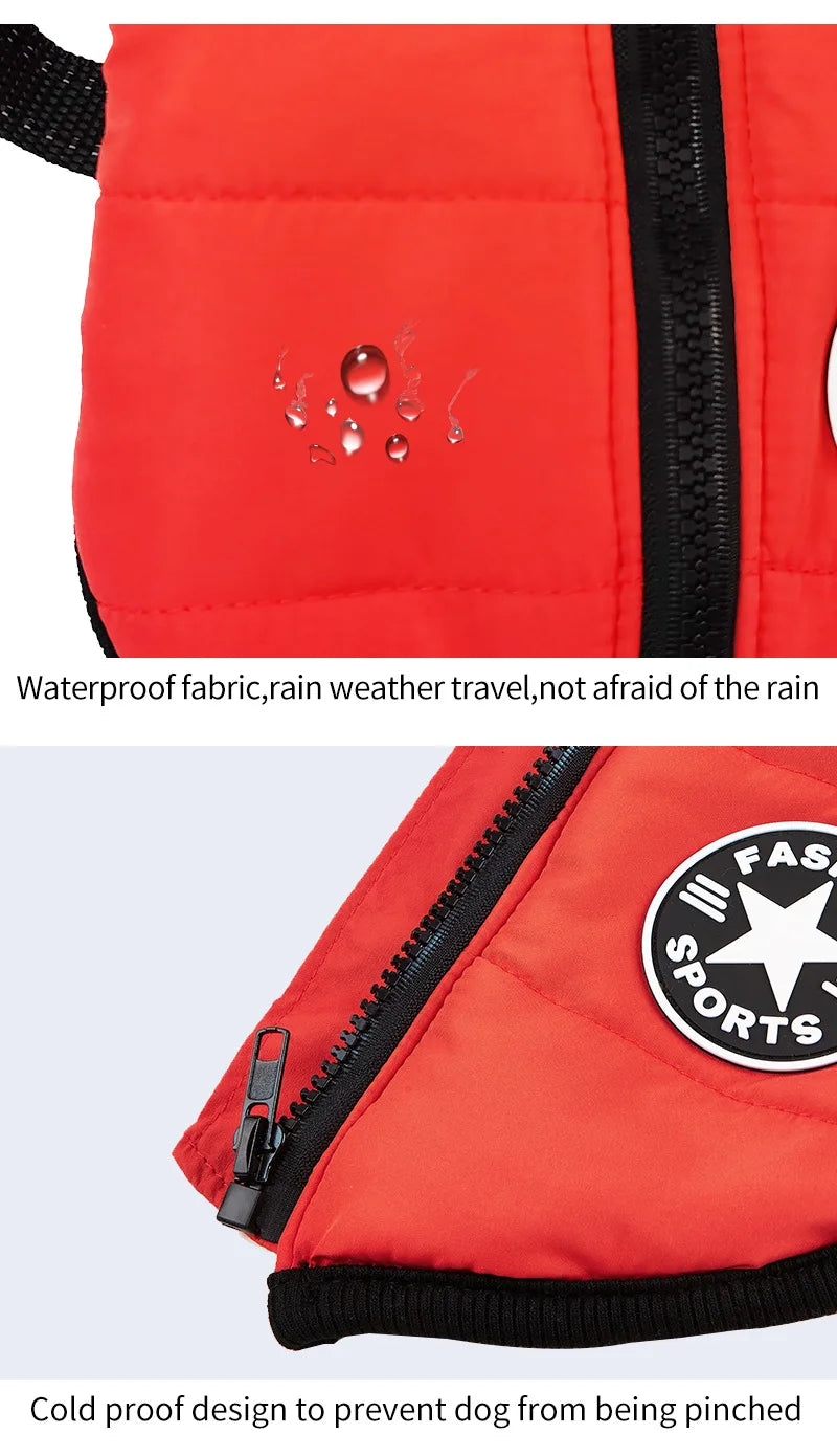 Winter Jacket for Dog Warm Clothes Waterproof Warm Clothes Chest Back One Pet Dog Down Clothes Fashion New Pet Clothing