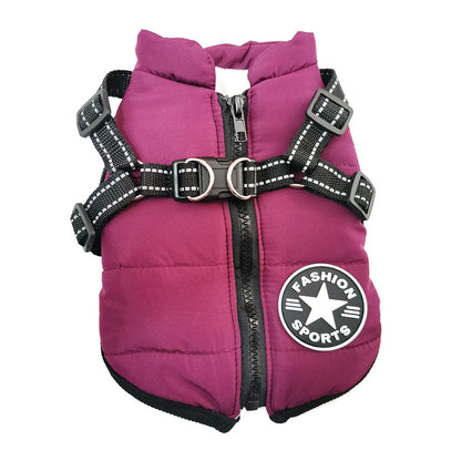 Winter Jacket for Dog Warm Clothes Waterproof Warm Clothes Chest Back One Pet Dog Down Clothes Fashion New Pet Clothing