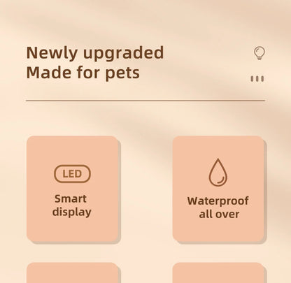 Pet Dog Electric Groomer Trimmer with LED Light Waterproof Pet Foot Hair Trimmer Low Noise Cat Dog Face Foot Ear Hip Paw Shaver