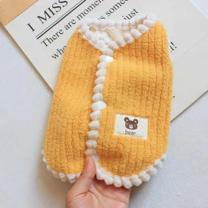 Winter Warm Dog Coat Soft Fleece Pet Clothes for Small Dogs Cats Cute Puppy Jacket French Bulldog Chihuahua Yorkies Costume