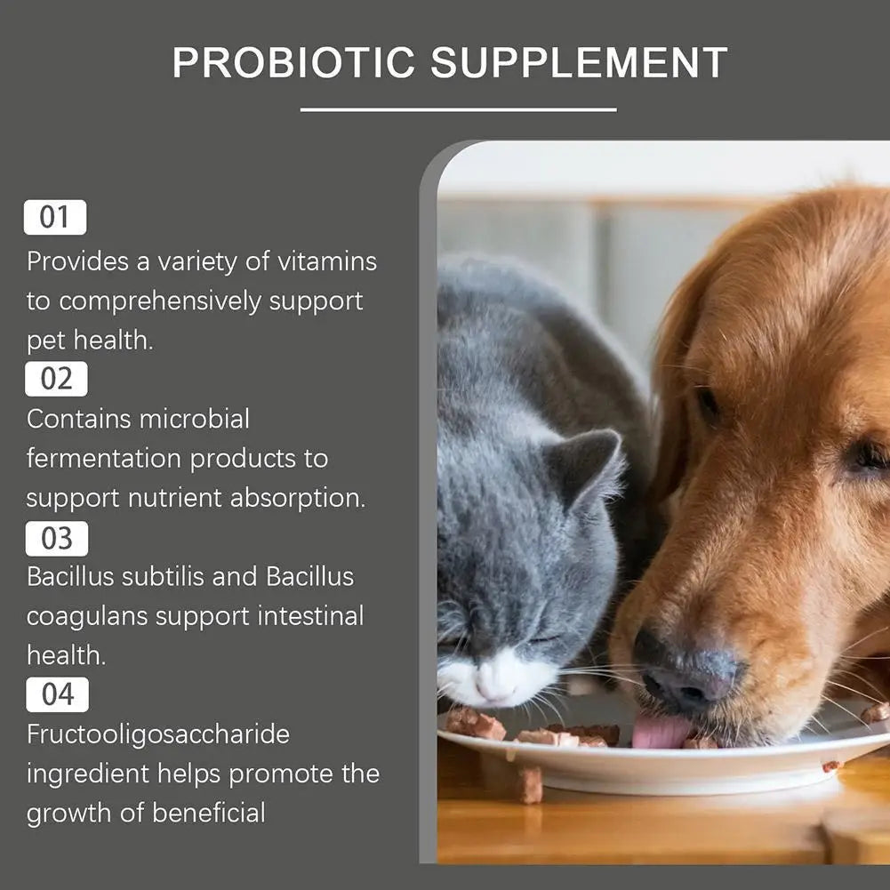 Pet Probiotic Supplement Dog Food Additive Cat Oral Cleanse Vomiting Diarrhea Solution Pet Care Accessories