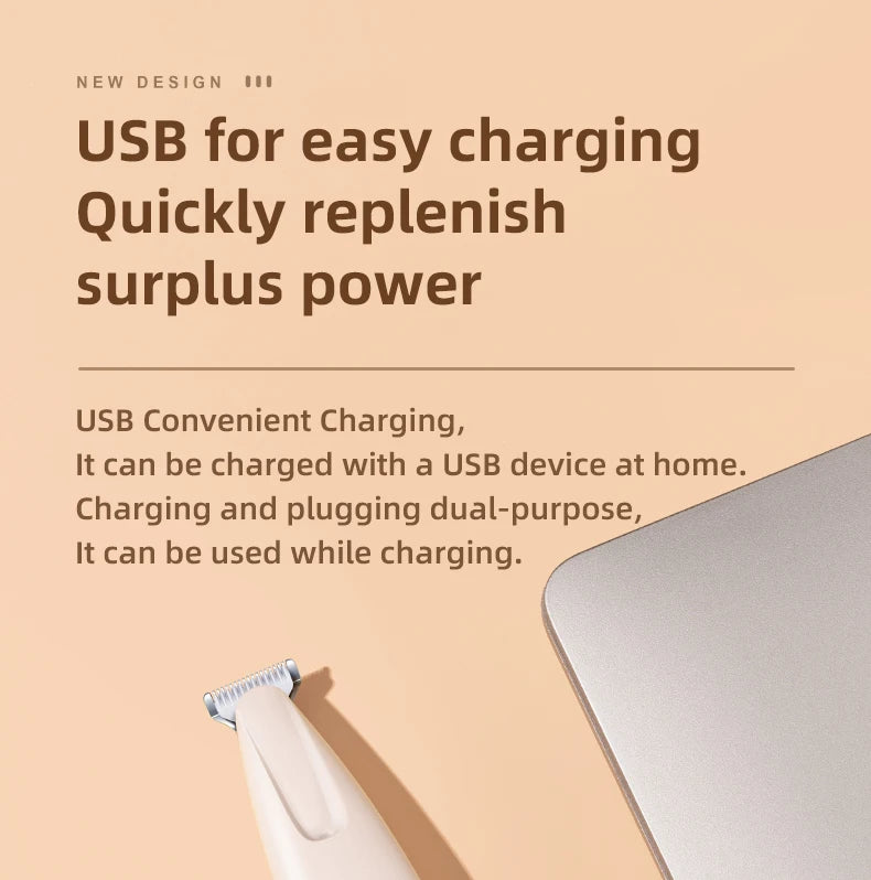 Pet Dog Electric Groomer Trimmer with LED Light Waterproof Pet Foot Hair Trimmer Low Noise Cat Dog Face Foot Ear Hip Paw Shaver